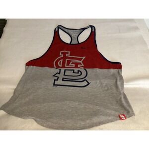 THE NIKE TEE St Louis Cardinals Tank Top Womens XL Athletic Cut DRI-FIT Gray